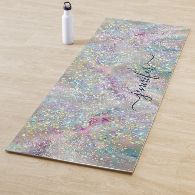 Esterilla De Yoga Elegante Purpurina holográfico de tinta de alcohol (In situ)