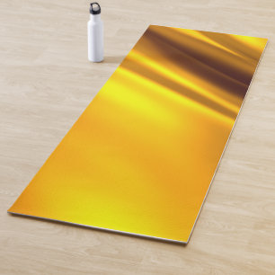 Esterilla De Yoga Elegante rayado de satén dorado