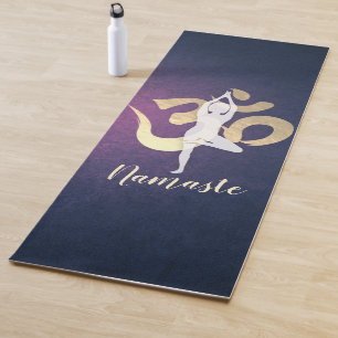 Esterilla De Yoga Elegante Relieve metalizado dorado Yoga Meditación