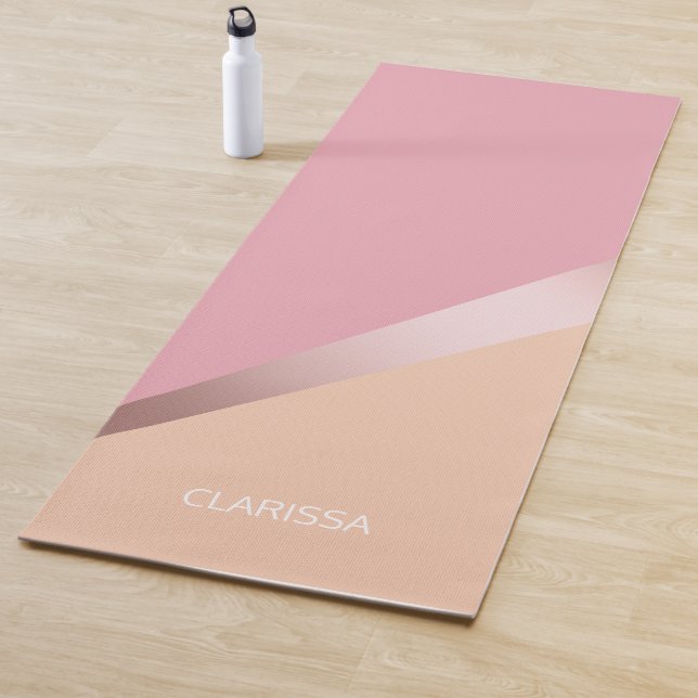 Esterilla De Yoga Elegante rosa de pollo oro rosa y geométrico naran (In situ)