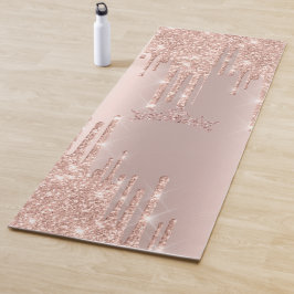 Esterilla De Yoga Elegante rosa purpurina, real