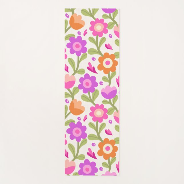 Esterilla De Yoga Elegantes diseños florales - Hermoso y Personaliza (Anverso)