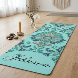 Esterilla De Yoga Elegantes Mandalas Damascos Geometría Sagrada Zen 