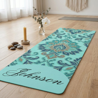 Esterilla De Yoga Elegantes Mandalas Damascos Zen Geometría Sagrada 