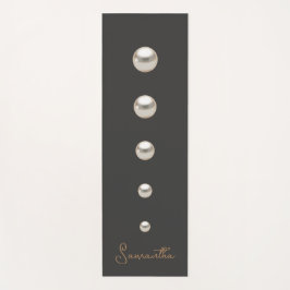 Esterilla De Yoga elegantes perlas grises modernas