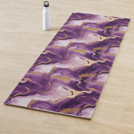 Esterilla De Yoga Elegantes vetas doradas y moradas