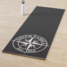 Esterilla De Yoga Emblema personalizable de monograma de estrella de