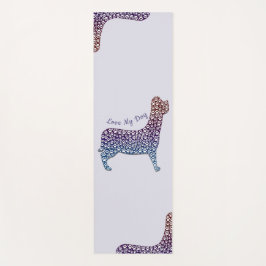 Esterilla De Yoga Embossed Indigo Gradient Paw Print Dog Outline