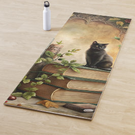 Esterilla De Yoga Enchanted Black Cat Library