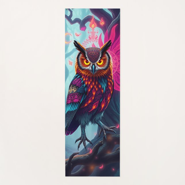 Esterilla De Yoga Enchanted Forest Owl: Moonlit Mystical (Anverso)
