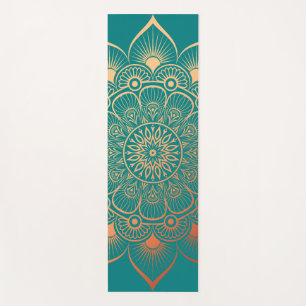 Esterilla De Yoga Engranaje de yoga de manala de color turquesa bohe