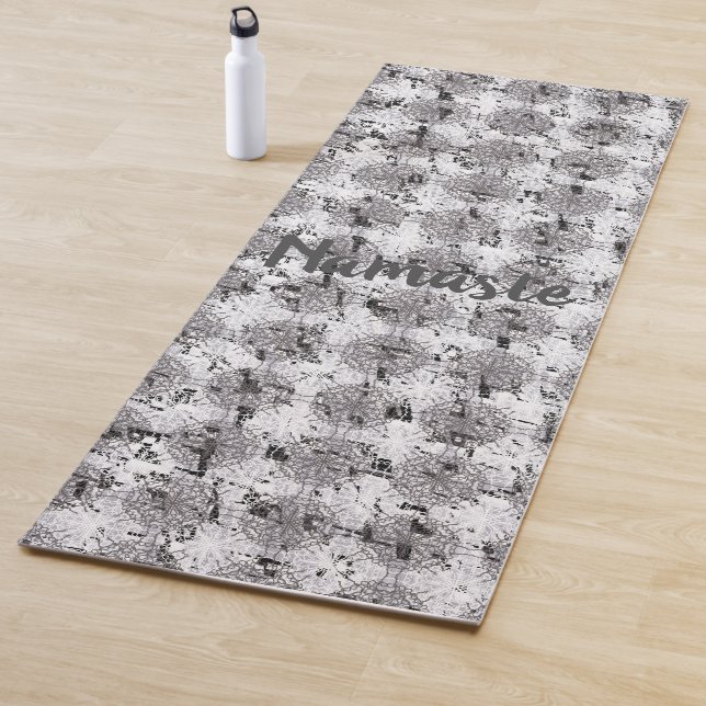 Esterilla De Yoga Enorme encaje negro, blanco y gris (In situ)