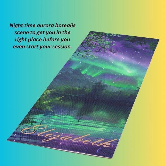 Esterilla De Yoga Escena nocturna de Aurora Borealis (Subido por el creador)