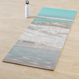 Esterilla De Yoga Espuma turquesa de olas del océano cielo azul turq