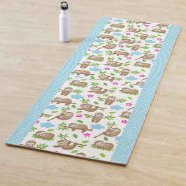 Esterilla De Yoga Espumas de bebé con puntos de polka azul blanco