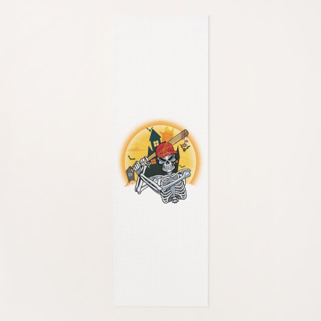 Esterilla De Yoga Esqueleto de béisbol Halloween Halloween (Anverso)