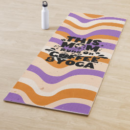 Esterilla De Yoga Esta Mamá Corre Con El Patrón De Onda Del Café Y E