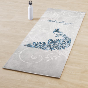 Esterilla De Yoga Estaca de yoga personalizada Blue Peacock
