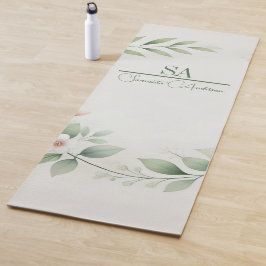 Esterilla De Yoga Estaca de yoga personalizada con flor minimalista