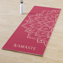 Estaca de yoga rosa con Mandala