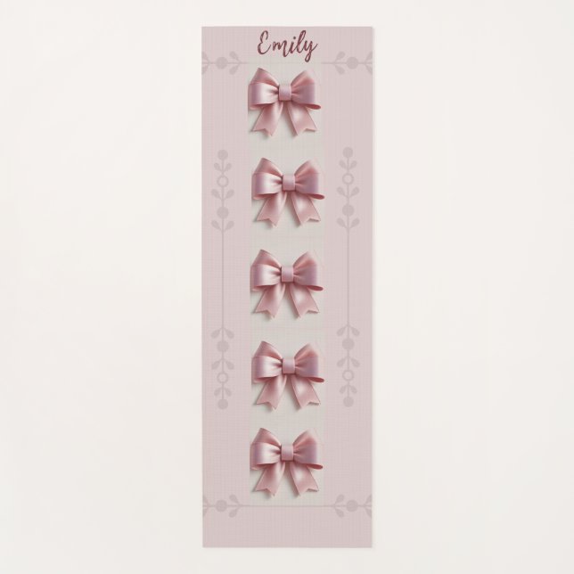 Esterilla De Yoga Estaca personalizada de yoga rosa con arcos (Anverso)