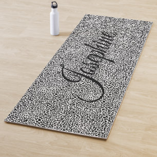 Esterilla De Yoga Estampado de animal salvaje leopardo de las nieves
