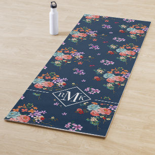 Esterilla De Yoga Estampado de flores subió el del ramo del