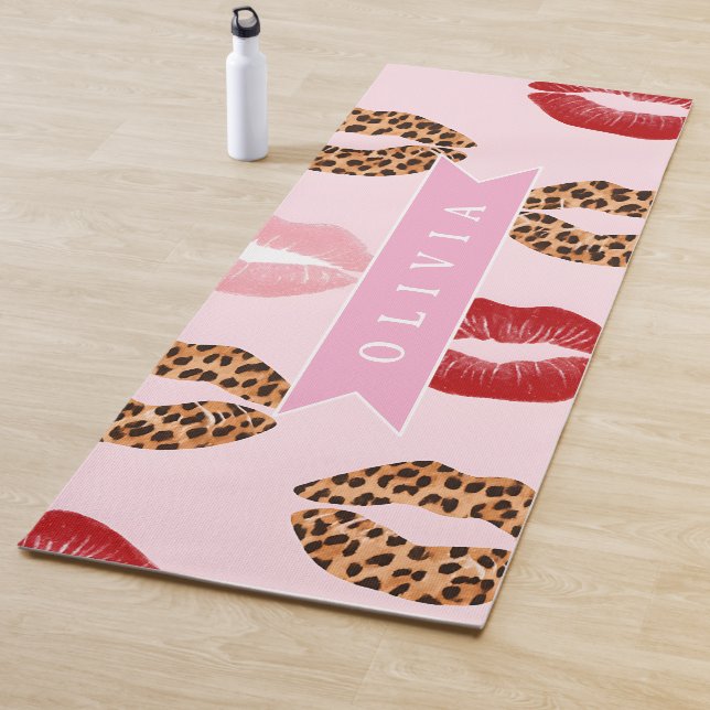 Esterilla De Yoga Estampado de labios personalizado con estampado de (In situ)