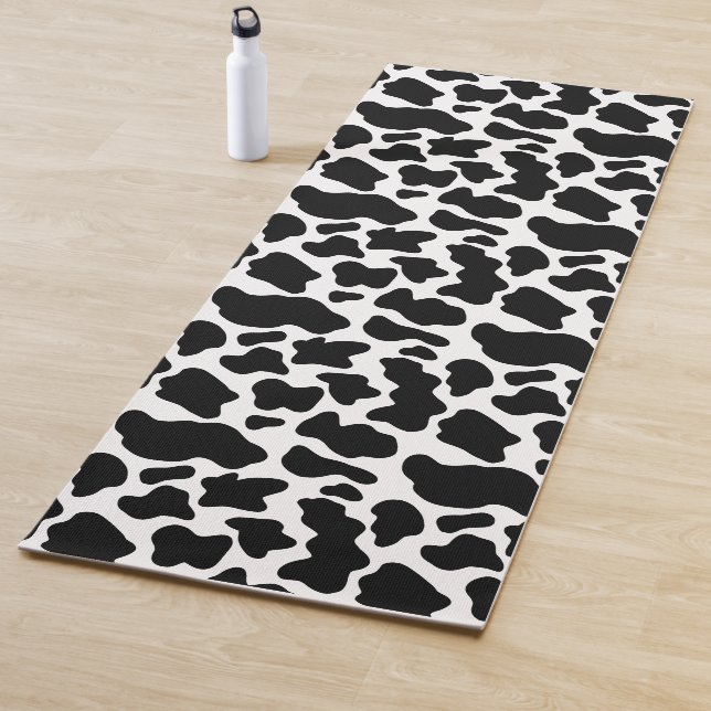 Esterilla De Yoga Estampado de vaca en negro y blanco (In situ)