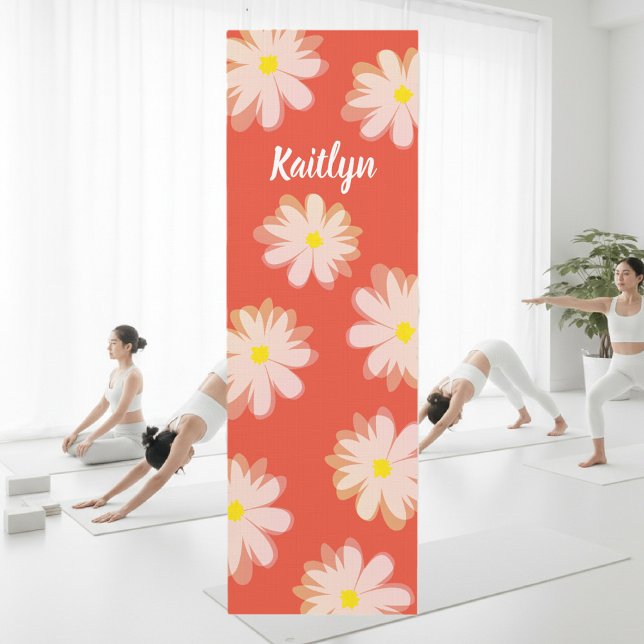 Esterilla De Yoga estera de yoga floral personalizado con diseño de  (floral yoga mat)