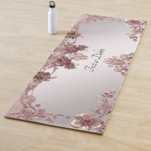 Estera de Yoga Floral Rosa