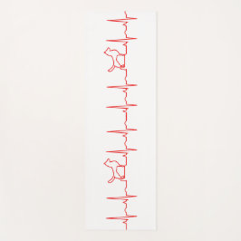 Esterilla De Yoga Estera de Yoga Rojo Dog Heartbeat