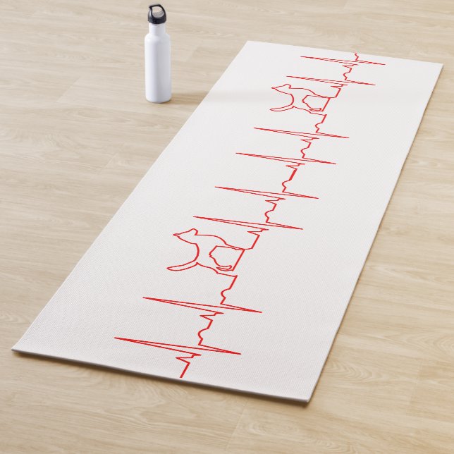 Esterilla De Yoga Estera de Yoga Rojo Dog Heartbeat (In situ)