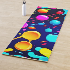 Esterilla De Yoga Estética de la tinta de neón de goteo