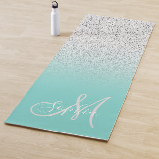 Esterilla De Yoga Estilo azul verde azulado oscuro personalizado mon