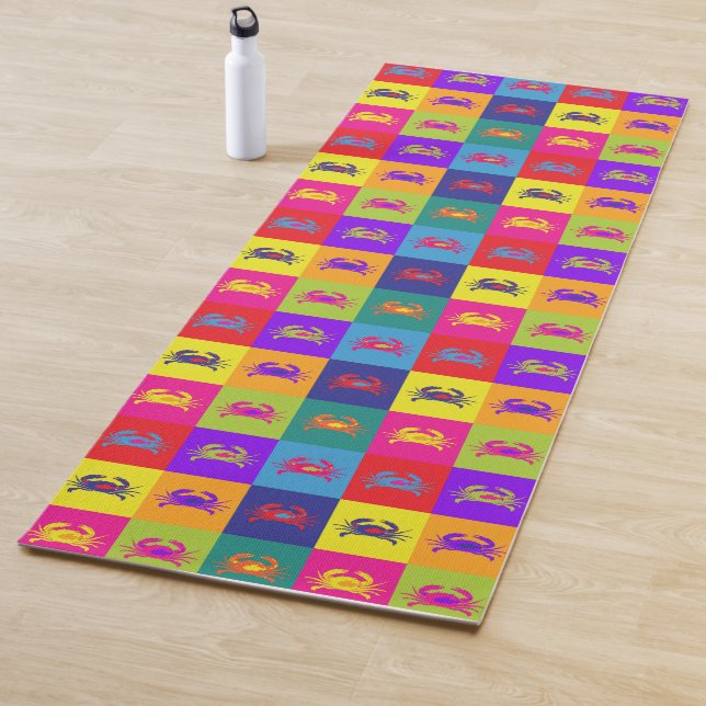 Esterilla De Yoga Estilo Pop Art Colorful Crab Patterado (In situ)