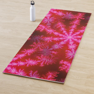 Esterilla De Yoga Estrella Explosiva Fractal Psicodélico Magenta Ros