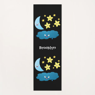 Esterilla De Yoga Estrellas de canto, personalizado de luna y nube