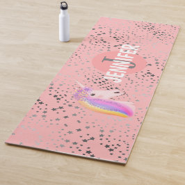 Esterilla De Yoga Estrellas de fantasía rosa de Rubor de Unicornio