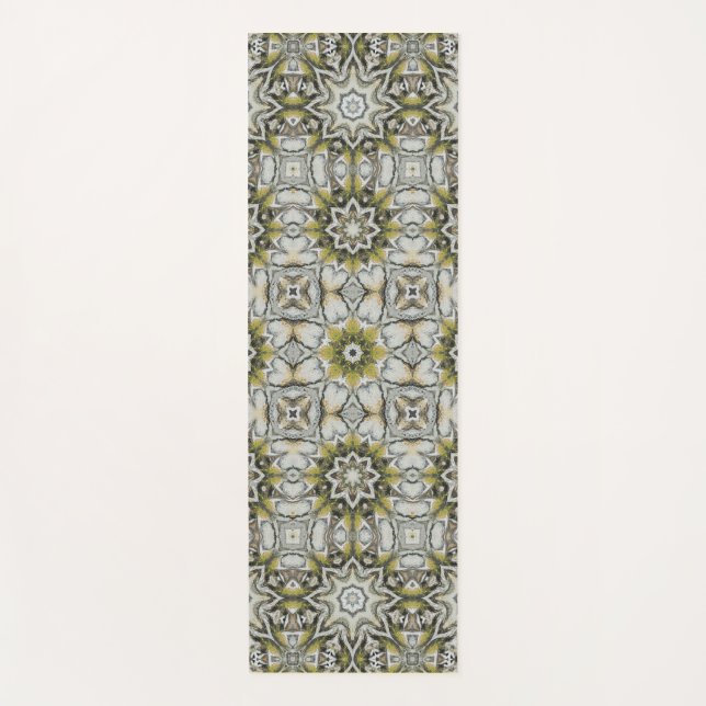 Esterilla De Yoga Estrellas verdes patrón generativo abstracto (Anverso)