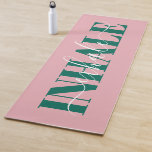 Esterilla De Yoga Exhalo inhalado, cita verde rosa moderna<br><div class="desc">Exhalo inhalado,  cita verde rosa moderna</div>