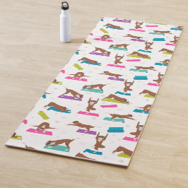 Esterilla De Yoga Exposición de yoga para perros boxeadores