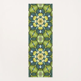 Esterilla De Yoga Exquisito Resumen Verde Geométrico Pintado A Mano