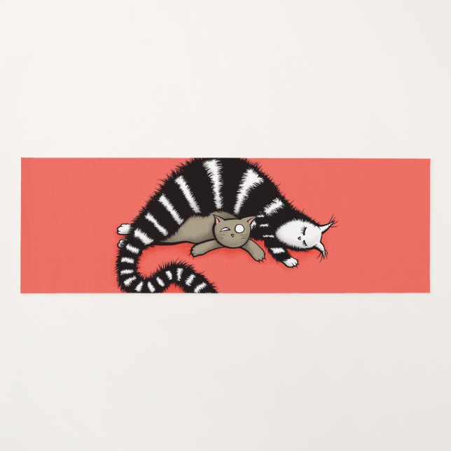 Esterilla De Yoga Familia de amor de gato lindo (Anverso (horizontal))