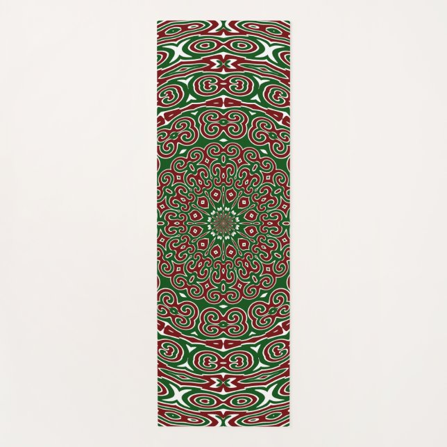 Esterilla De Yoga Fancy Ornate Maximalist Groovy Navidades Mandala (Anverso)