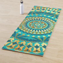 Fantasia de Mandala de Oro Azul