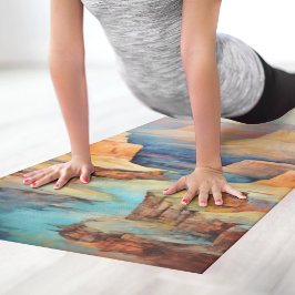 Esterilla De Yoga Fantasía del Gran Cañón en Acuarela