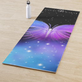 Esterilla De Yoga Fantasía espacial Mariposa Cósmica