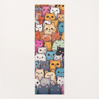 Esterilla De Yoga Fantasía felina: Cute Anime Gats Galore