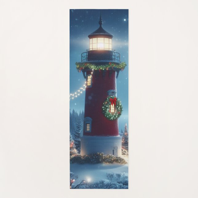 Esterilla De Yoga Faro de Navidades náuticos (Anverso)